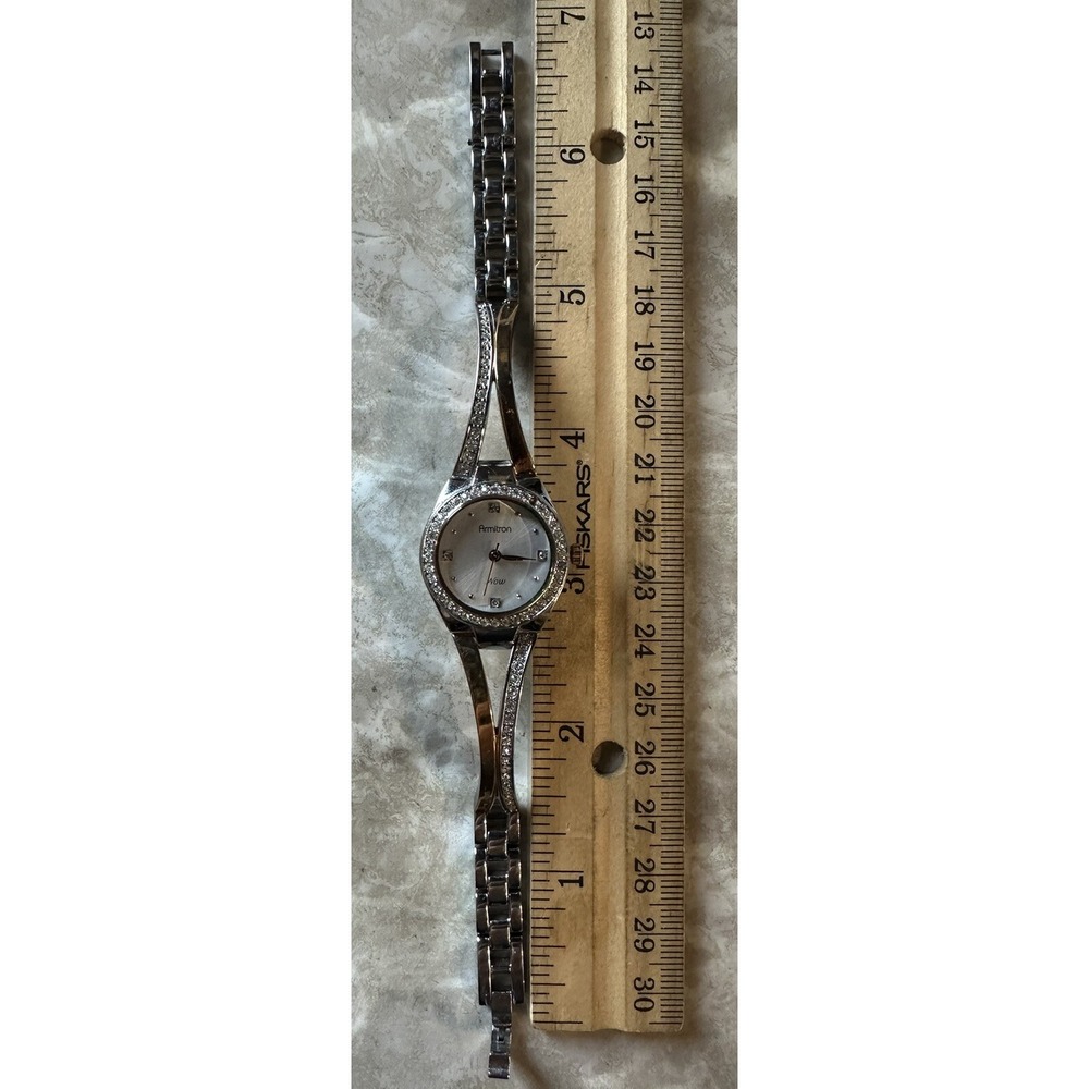 Armitron Now Women 75/3975TR New Battery Swarovski Crystal Rosegold/SilverTone A - Picture 3 of 7